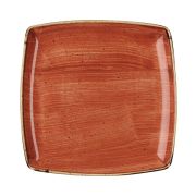 Тарелка мелкая квадратная 26,8см, без борта, Stonecast, цвет Spiced Orange SSOSDS101