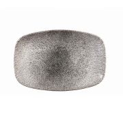 Блюдо прямоугольное CHEFS 23,7х15,7см, без борта, цвет Raku Quartz Black, Studio Prints RKBQOBL21