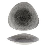 Салатник треугольный мелкий 27,8х19,8см, цвет Raku Quartz Black, Studio Prints RKBQTB271