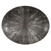 Блюдо овальное 31,7х25,5см, без борта, цвет Stone Quartz Black, Studio Prints STQBOP121
