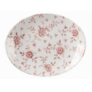 Блюдо овальное 31,7х25,5см, без борта, Vintage Prints, цвет Cranberry Rose Chintz RCCOP121