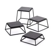 Набор фуршетных подставок 4шт., сталь, цвет черный BKR4