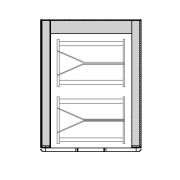 ШКАФ РАССТОЕЧНЫЙ ZANOLLI Д/ROTOR WIND 3E 1ДВ/2ТЕЛ