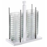 Подставка для салатников 24 шт., дерево, цвет белый, с салатниками в комплекте Pintinox 511B3424