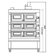 ПЕЧЬ ПОДОВАЯ ДЛЯ ПИЦЦЫ MORETTI FORNI P120E A (18+18+30СМ) + ЗОНТ + СТЕНД