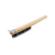 MGprof Щетка для гриля  35 см. 15*2 см. со стальной щетиной h=3 см. со скребком MGprof /1/ АКЦИЯ