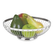 Корзина для хлеба овальная 24,5х18см, нерж. сталь, 42956-24