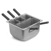 Pintinox (Италия) Кастрюля для пасты нерж. с 4 корзинками 38,3*35,4 см. h=23,7 см. 22 л. с крышкой Pinti (3390Q334) /1/ АКЦИЯ