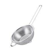 Нерж (Китай) Дуршлаг d=190 мм. 1,5 л. h=100 мм. нерж. с длинной ручкой /1/60/