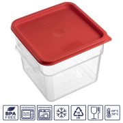 GASTROPLAST (Турция) Крышка для контейнера для продуктов квадратная 230*230 мм. красная, п/п (контейнер 76701, 76702) GP /1/12/