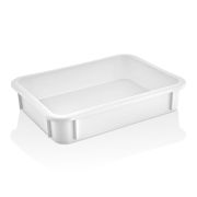 GASTROPLAST (Турция) Контейнер для теста 300*400* 75 мм. (-20/+70℃) прямой, сплошной, мороз-кий, белый полиэт.(крышка 76806) GP /1/12/