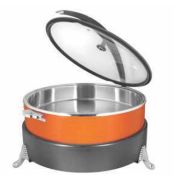 Мармит настольный (чефиндиш) круглый 6,5л, Orange Poppins PPB/OR/6