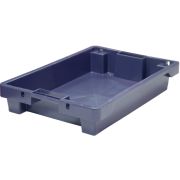 Ящики (Россия) Ящик 600*400*100 мм. для мяса конусный сплошной, синий /1/  АКЦИЯ