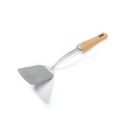 De Buyer (Франция) Лопатка 35 см. изогнутая раб.часть 10*8 см. нерж. широкая с дерев. ручкой De Buyer /1/72/