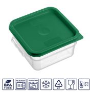 GASTROPLAST (Турция) Крышка для контейнера для продуктов квадратная 190*190 мм. зеленая, п/п (контейн. 76699, 76700) GP /1/12/