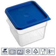 GASTROPLAST (Турция) Крышка для контейнера для продуктов квадратная 230*230 мм. синяя, п/п (контейнер 76701, 76702) GP /1/12/