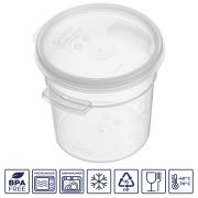 GASTROPLAST (Турция) Крышка для контейнера для прод. круг. d=135 мм. прозрачная, п/п (конте. 76718) GP /1/12/ ТП