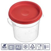 GASTROPLAST (Турция) Крышка для контейнера для прод. круг. d=135 мм. красная, п/п (конте. 76718) GP /1/12/ ТП