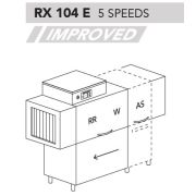 МАШИНА ПОСУДОМОЕЧНАЯ DIHR RX 104 E DX+DDE+DR64+HR10