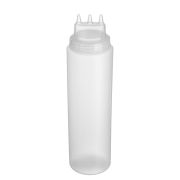 GASTROPLAST (Турция) Емкость для соуса 1000 мл. d=75 мм. h=290 мм. 3 носика прозрачная GP /1/96/