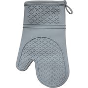 Силикон (Китай) Рукавица термостойкая с 1-м выделенн. пальц. 30*18,5 см(от -40 до +240°С) серая, силикон (1шт)/1/10/