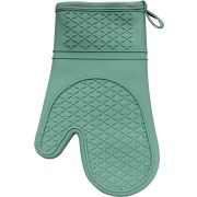 Силикон (Китай) Рукавица термостойкая с 1-м выделенн. пальц. 30*18,5 см(от -40 до +240°С) зеленая, силикон (1шт)/1/10/