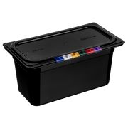 MGprof Гастроемкость 1/3 h=150 мм. 325*176 мм. 5,5 л. п/п черная с крышкой MGprof /1/12/