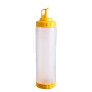 GASTROPLAST (Турция) Емкость для соуса  750 мл. d=70 мм. h=270 мм. с 2 крышками прозрачная, крышки желтые GP /1/96/