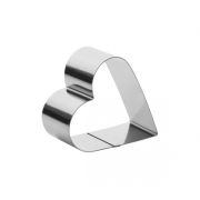 Нерж (Китай) Форма кондитерская «Сердце» d= 11 см. h=5 см. нерж. /1/ АКЦИЯ