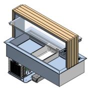 ПРИЛАВОК ХОЛОД. ENOFRIGO DOGE ISOLA 1400 RF VT ВСТР. СВЕТ.ДУБ