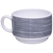 ARC (Франция) Чашка 190 мл. чайная d=76 мм. h=57 мм. серый край штабелир. Браш (блюдце 53486) /1/12/48/