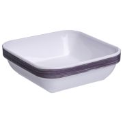 ARC (Франция) Салатник квадр. 110*110 мм. 200 мл. h=37 мм. сиреневый край штабелир. Браш /1/6/24/ АКЦИЯ