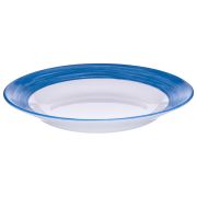 ARC (Франция) Тарелка d=225 мм. глубокая синий край Браш /1/6/24/ АКЦИЯ