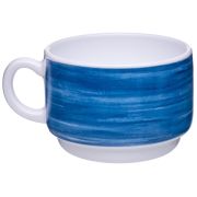 ARC (Франция) Чашка 190 мл. чайная d=76 мм. h=57 мм. синий край штабелир. Браш (блюдце 40597) /1/12/48/ АКЦИЯ