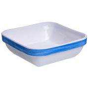 ARC (Франция) Салатник квадр. 110*110 мм. 200 мл. h=37 мм. голубой край штабелир. Браш /1/6/24/ АКЦИЯ