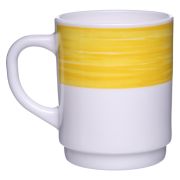 ARC (Франция) Кружка 250 мл. d=70 мм. h=88 мм. желтый край штабелир. Браш /1/6/36/