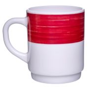 ARC (Франция) Кружка 250 мл. d=70 мм. h=88 мм. вишневый край штабелир. Браш /1/6/36/