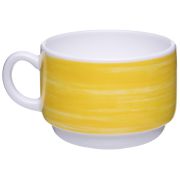 ARC (Франция) Чашка 190 мл. чайная d=76 мм. h=57 мм. желтый край штабелир. Браш (блюдце 37308) /1/12/48/ АКЦИЯ