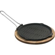 LAVA (Турция) Сковорода-гриль d=25 см. h=1,5 см. 0,4 л. чугун. черная, на подставке ECO LAVA /1/8/ АКЦИЯ