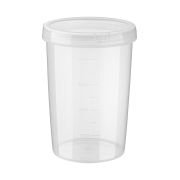 Пластик (Россия) Банка для сыпучих прод. 1000 мл. d=107 мм. h=150 мм. п/п Винтаж  /1/33/