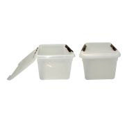 MGprof Контейнер для продуктов прямоуг.  8,0 л. 30*23*16,5 см. с коричневым зажимом MGprof /1/25/