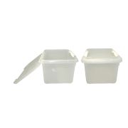 MGprof Контейнер для продуктов прямоуг.  8,0 л. 30*23*16,5 см. с белым зажимом MGprof /1/25/