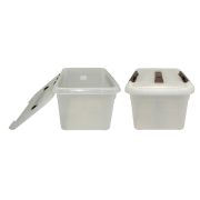 MGprof Контейнер для продуктов прямоуг.  8,0 л. 30*23*16,5 см. с ручкой, с коричневым зажимом MGprof /1/25/