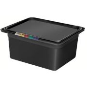 Пластик (Россия) Гастроемкость 1/2 h=150 мм. 325*265 мм. 8,9 л. п/п черная  /1/8/