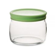 Pasabahce (Россия) Банка для сыпучих прод.  500 мл. с зеленой крышкой Чешни /1/12/648/ АКЦИЯ