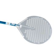 GI.METAL (Италия) Лопата для пиццы перфорир. d=33 см. l=150 см. алюм. Azzurra Gimetal /1/