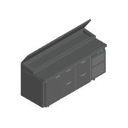 СТОЛ ДЛЯ ПИЦЦЫ HICOLD PZ1-122GN (1/3H)