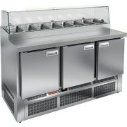 СТОЛ ДЛЯ ПИЦЦЫ HICOLD PZE1-111GN (1/3) СО СТЕКЛОМ