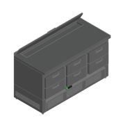 СТОЛ ДЛЯ САЛАТОВ HICOLD SLE2-222GN (1/6) С/КРЫШК.