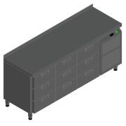 СТОЛ С ОХЛ.ШКАФОМ HICOLD SN333/TN